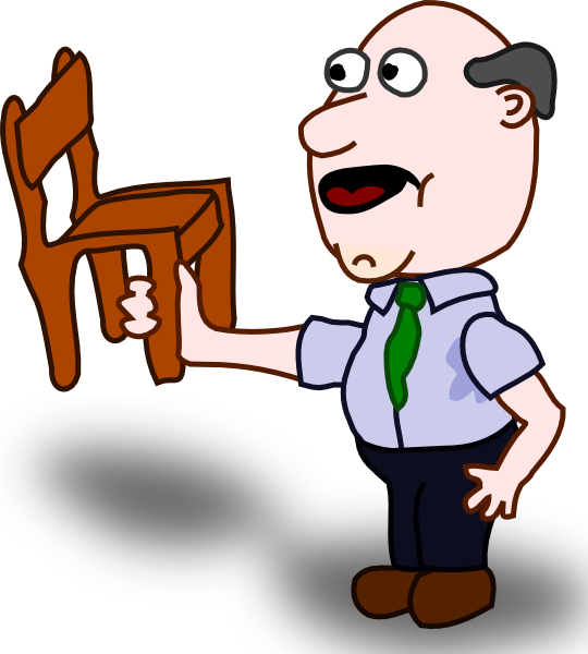 Holding A Chair - No Work Is Done Example (540x600), Png Download