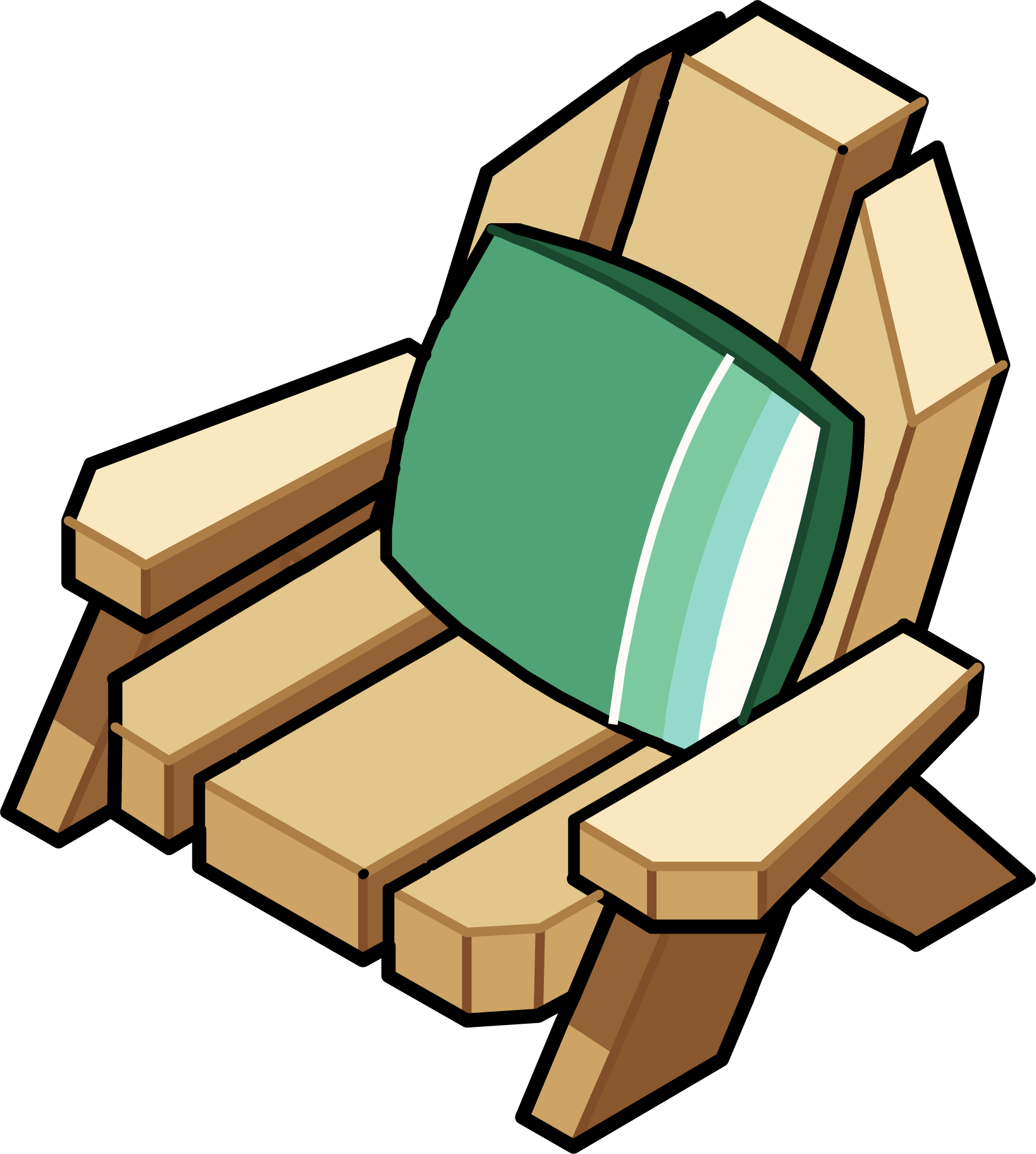 Cozy Porch Chair - Chair Furniture Club Penguin (1638x1825), Png Download