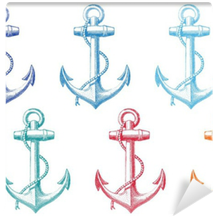 Vintage Anchor With Rope, Vector Set Wall Mural • Pixers® - Storms Dont Scare Me (400x400), Png Download
