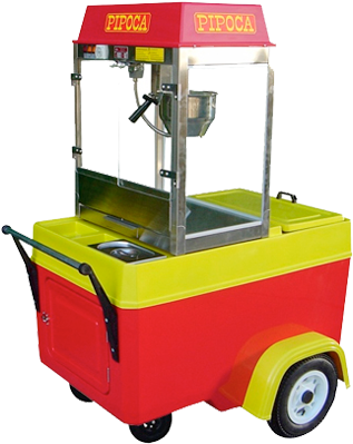 Carrinho De Fibra De Vidro Para Pipoqueira 8oz - Carrinho De Pipoca Fibra (400x400), Png Download