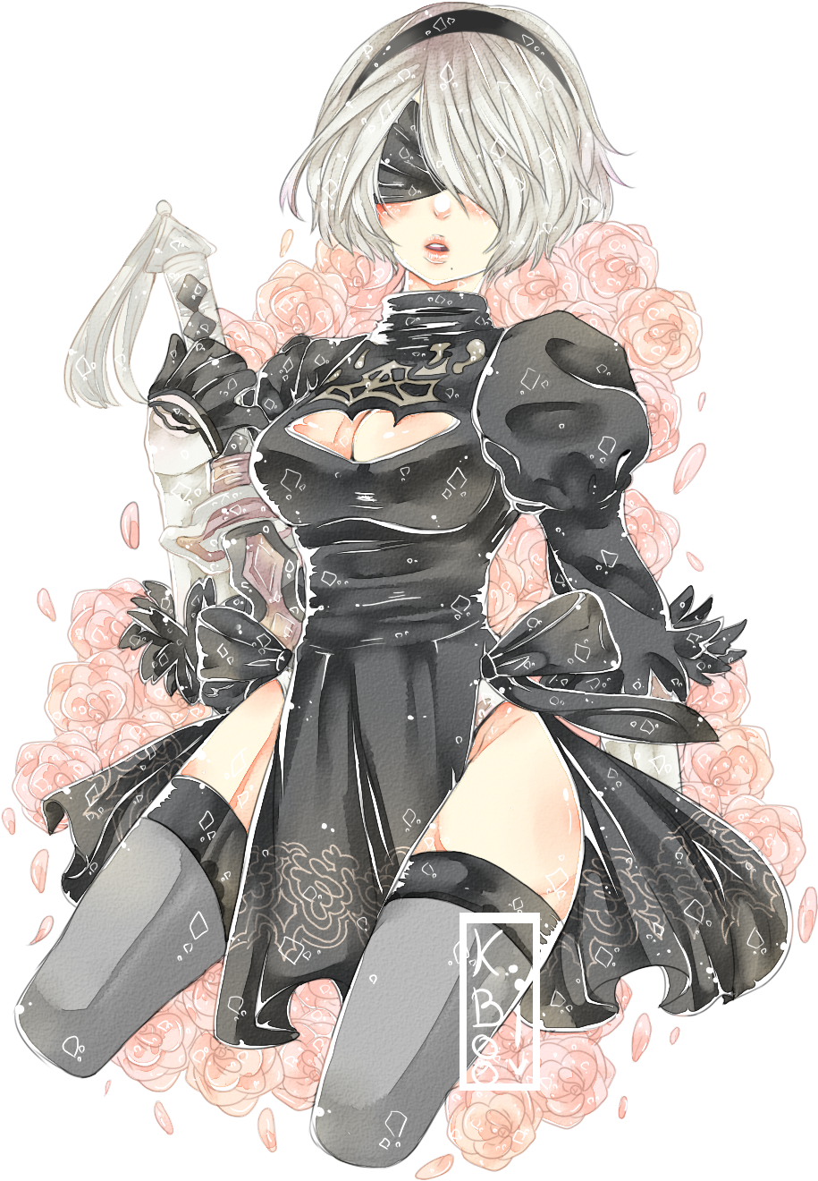 Automata By Kumiboo - Anime (950x1388), Png Download