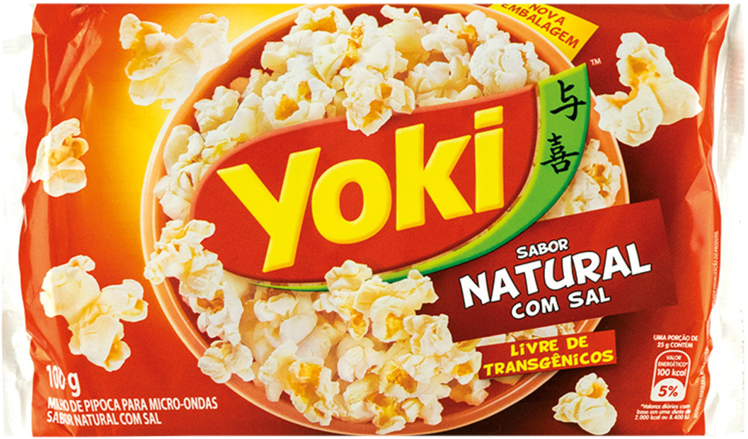 Pipoca Para Micro-ondas Natural Com Sal Yoki - Yoki (1200x1200), Png Download