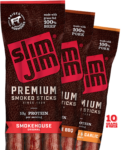Premium Smoked Sticks - Slim Jim Premium Smoked Sticks (400x500), Png Download
