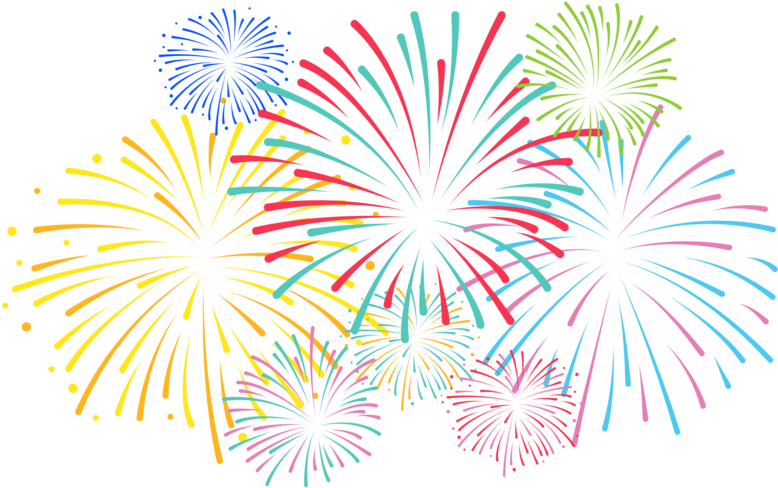 Transparent Background Fireworks Clipart (784x491), Png Download