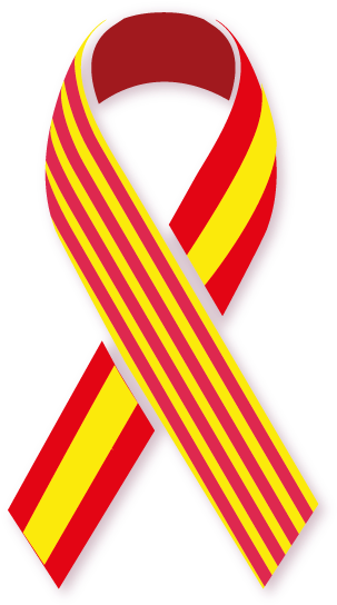 #lazo #luto #todossomoscataluña #barcelona #barcelonalove - Lazo Catalan Y Español (800x800), Png Download