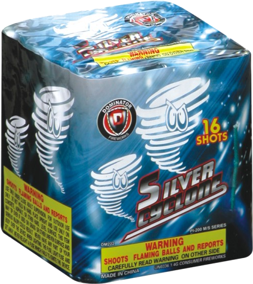 Silver Cyclone - Dominator Fireworks (524x584), Png Download
