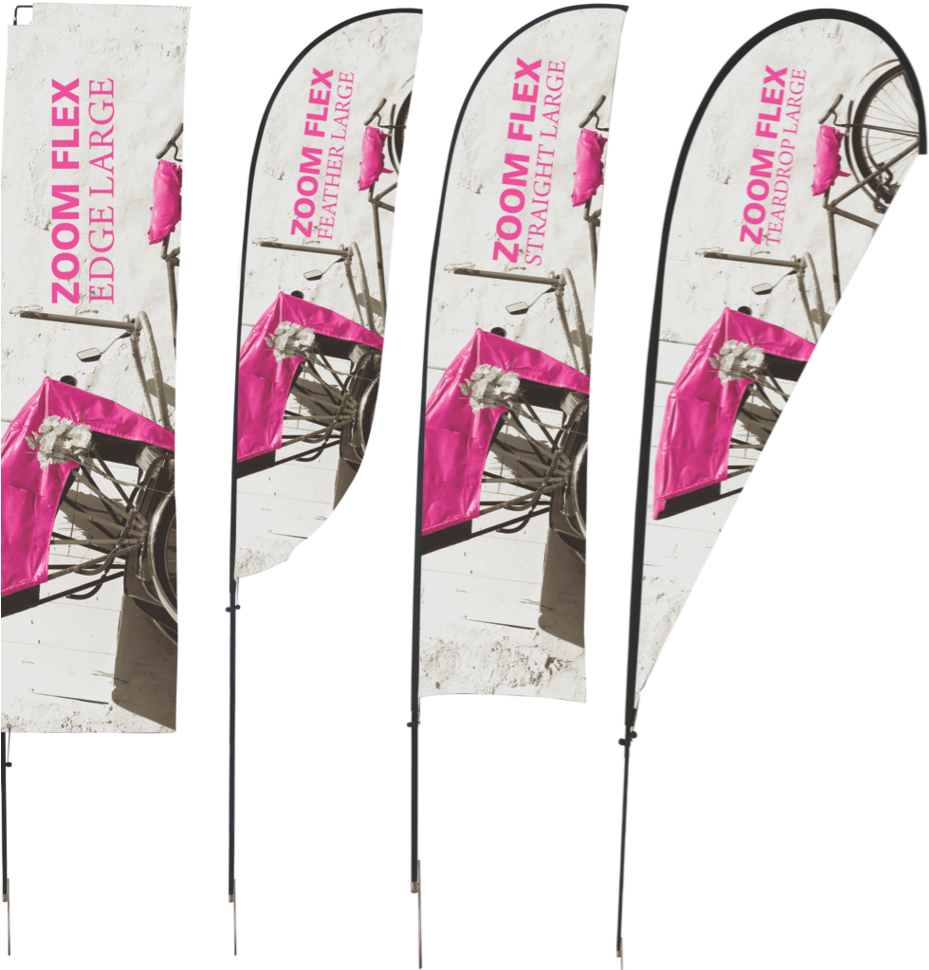 Zoom Flex Large Outdoor Flag - Zoom Flex Flags (972x1024), Png Download