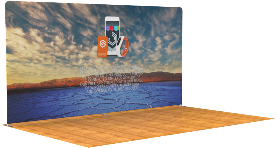 20ft Straight Tension Fabric Display - Textile (1024x1024), Png Download
