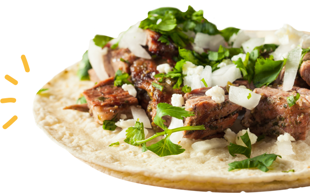 Taco Carne Asada Png (616x383), Png Download