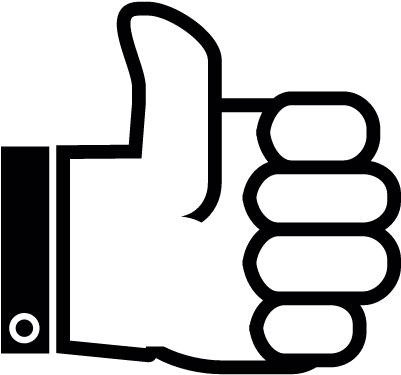 Hand In A Thumbs Up Position Vector - Pulgar Hacia Arriba Sin Fondo (400x400), Png Download