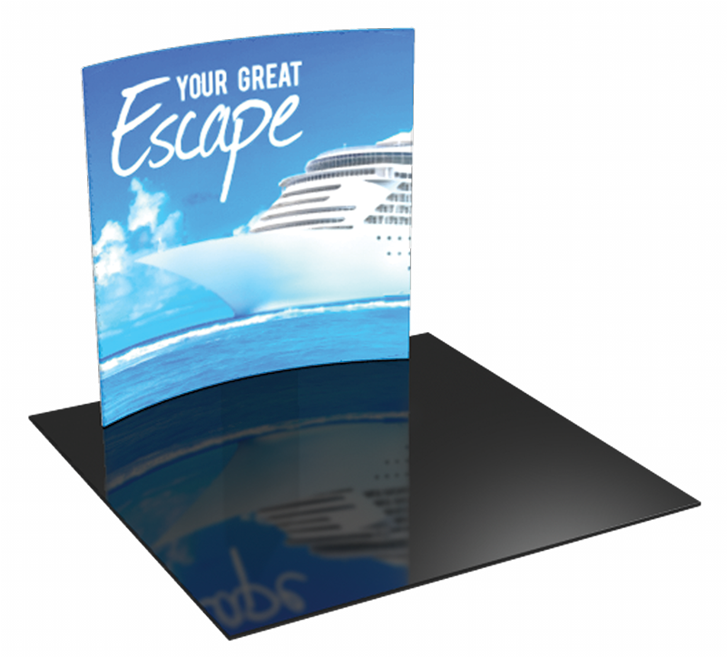 Formulate Premium Curved/straight Display - Formulate Master 8ft Horizontal Curve Fabric Backwall (800x800), Png Download