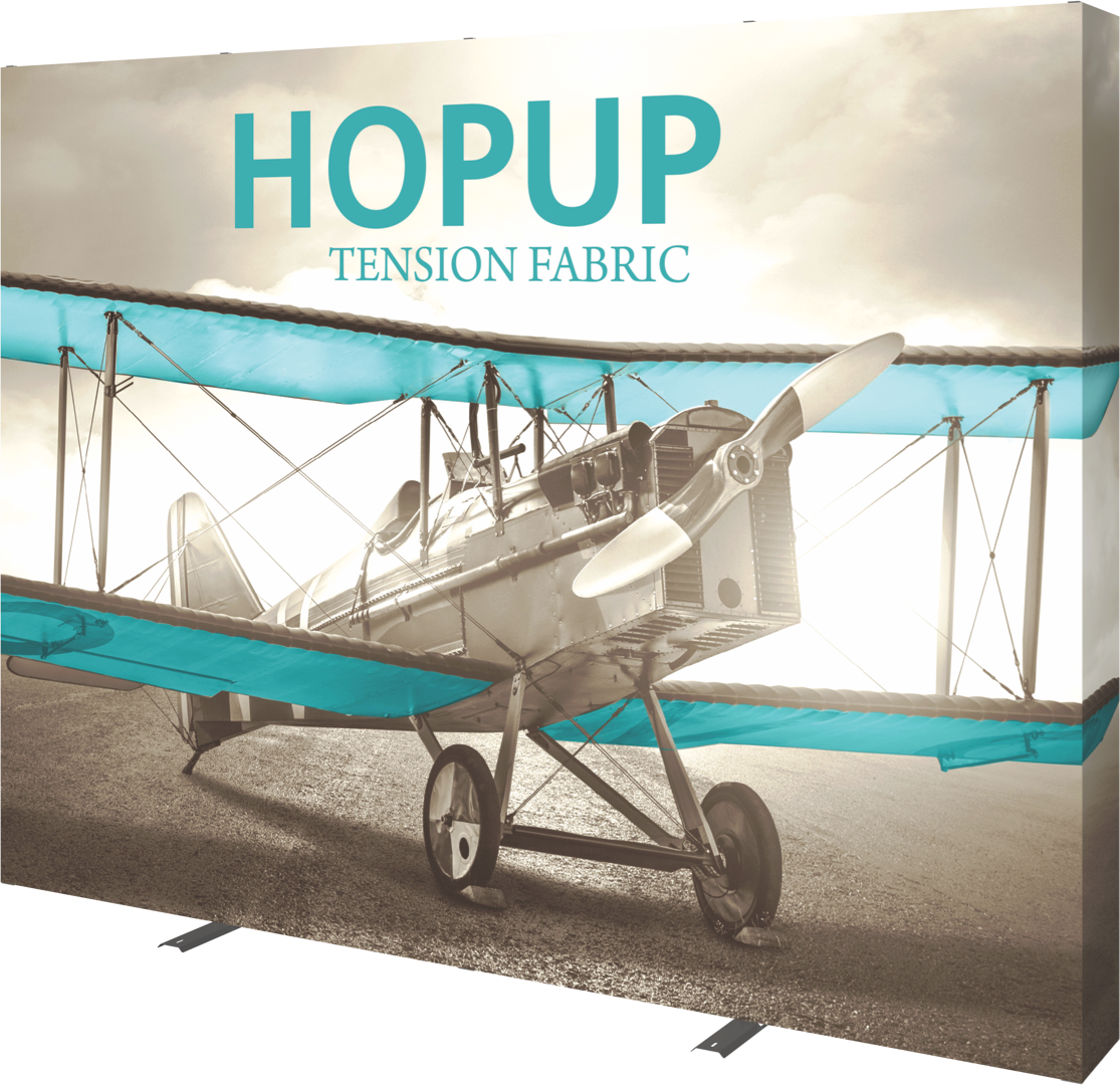 Hopup 10ft Straight Full Height Tension Fabric Display - Hop Up (1115x1080), Png Download