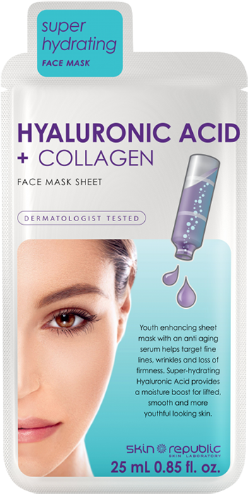 Hyaluronic Acid Collagen Face Mask Sheet $7 (400x700), Png Download