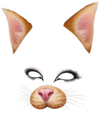 Filtro De Snapchat Perro Marrón - Snapchat Cat Filter Png (400x400), Png Download