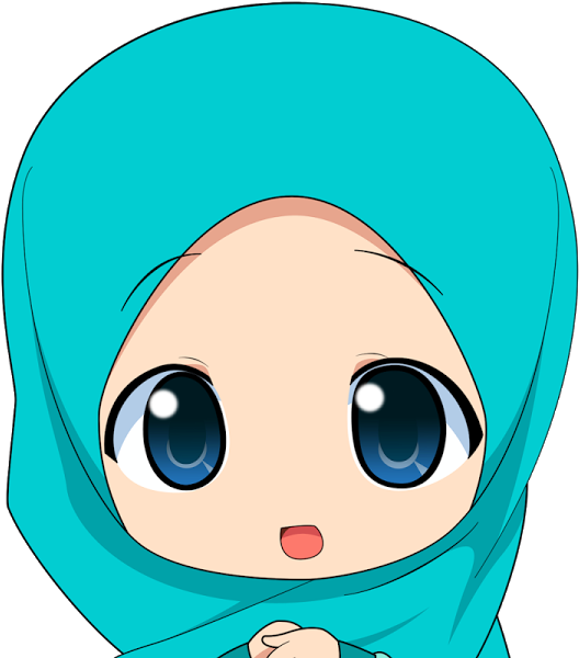 Senyum Muslimah Cibi Kartun (1200x630), Png Download