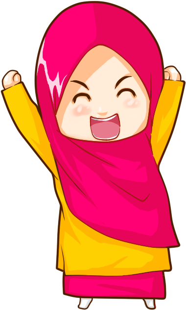 Muslimah Png By Chibi Muslimah Nurul Hanifah R - Akhwat Cartoon (526x693), Png Download