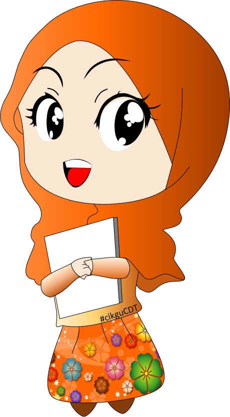 Islam Clipart Muslimah - Kids Cartoon Hijab (460x834), Png Download