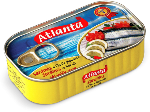 Spiced Sardines In Vegetable Oil 125g Atlanta - Atlanta Sardines (600x600), Png Download