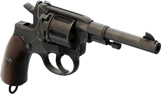 Nagant Revolver Heroes And Generals (640x360), Png Download