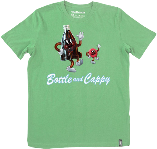 Fallout T-shirt Bottle & Cappy - Fallout Bottle And Cappy 30x40cm Framed Collector Print (600x600), Png Download