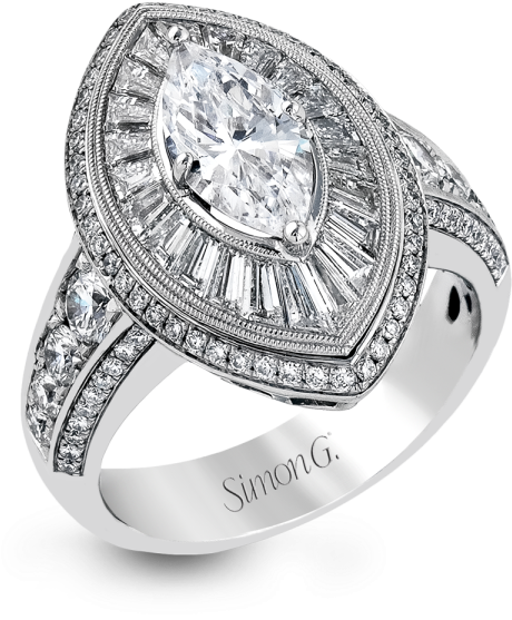 18k White Gold Engagement Ring - Ring (600x600), Png Download