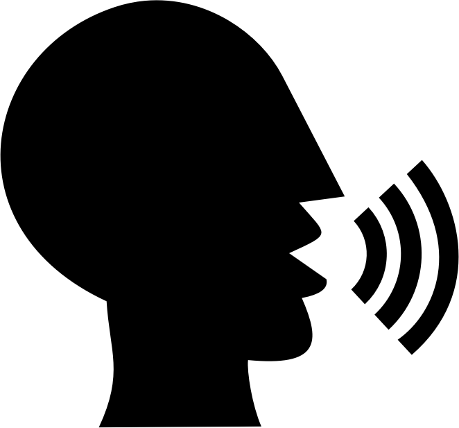 Silhouette Talking Heads Drawing Person - Person Talking Clipart (365x340), Png Download