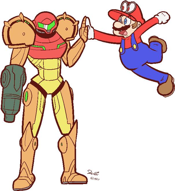 “it's A Good Time To Be A Metroid And A Mario Fan ” - Art Cute Samus (700x700), Png Download
