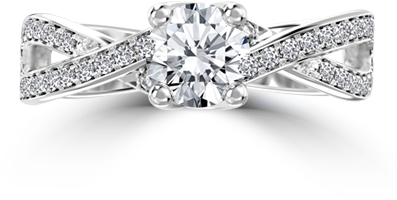 Infinity Diamond Engagement Ring - Giorre - Kolczyki Z Cyrkoniami Swarovski 6 Mm (400x400), Png Download