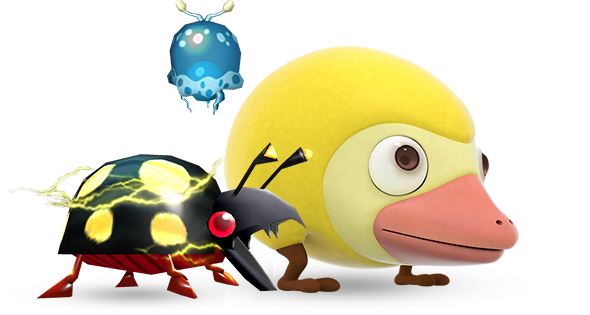 Pikmin's Enemies Characters Art - Hey! Pikmin (590x315), Png Download
