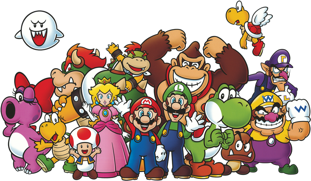 Club Nintendo Characters Poster - Mario All Characters (1006x587), Png Download