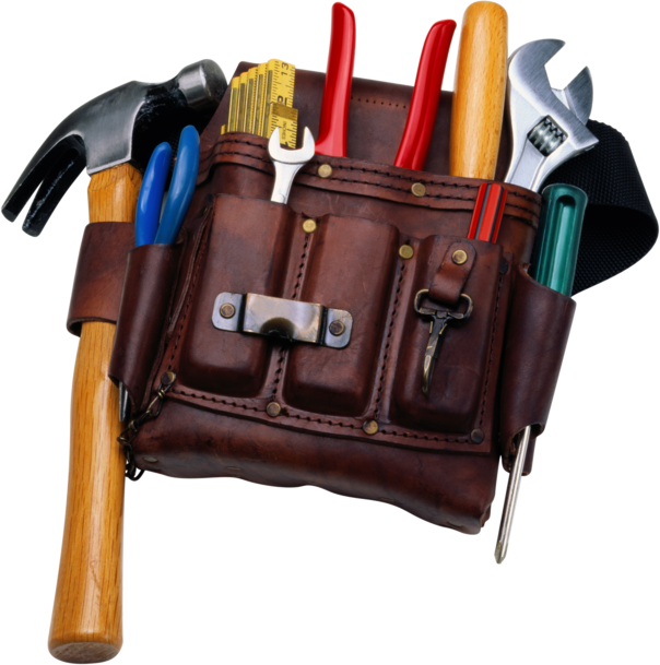 Belt Full Of Tools (604x609), Png Download