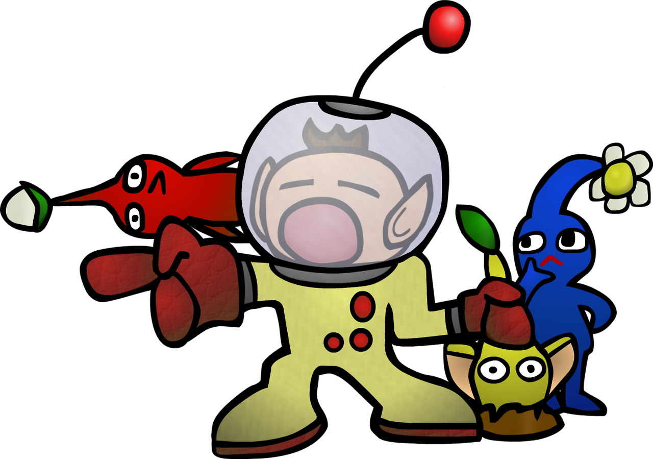 Olimar, As He Appears In Brawl Minus - Cartoon (1280x899), Png Download