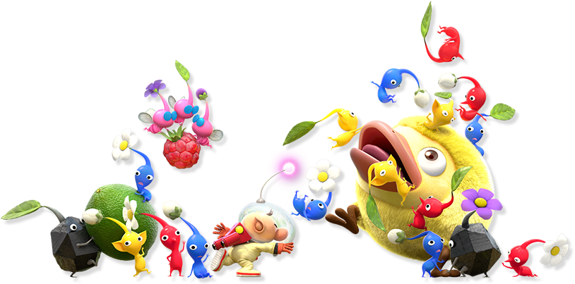 Help Captain Olimar In This Charming Side-scrolling - Hey Pikmin (814x403), Png Download