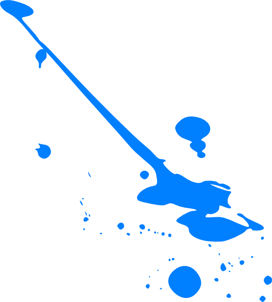 Blue Clip Paint Splatter Vector Royalty Free Library - Ink Png Blue Splatter (540x599), Png Download