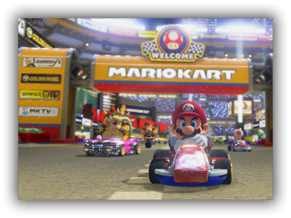 Mario Kart 8 - Mario Kart Starting Line (580x435), Png Download