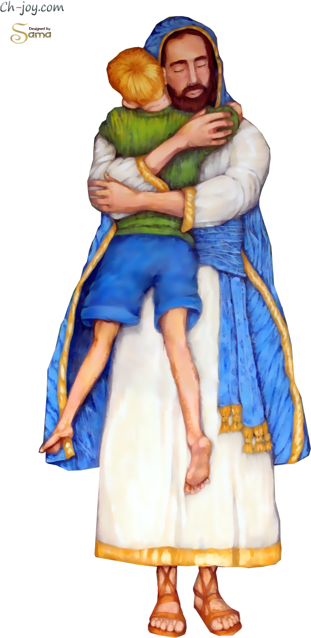 Hug Clipart Jesus - Jesus Hugs Clipart (737x1316), Png Download