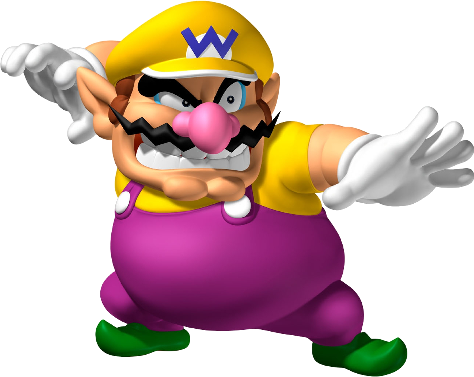 Nintendo Characters Transparent Background - Super Mario Wario (1000x805), Png Download