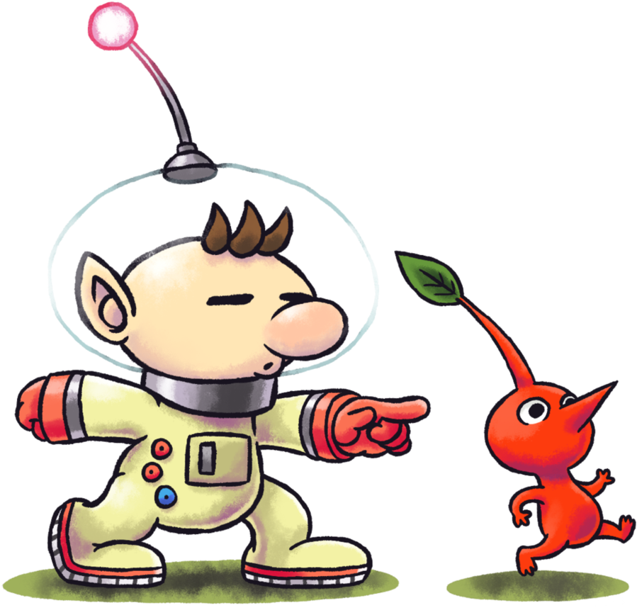 Captain Olimar & Red Pikmin - Mario Luigi Rpg Kirby (915x873), Png Download