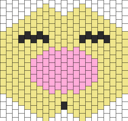 Olimar Mask Bead Pattern - Kandi Heart Mask Pattern (441x418), Png Download