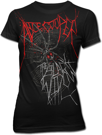 Spider With Red Glitter Womens Tee - Spider Web (470x580), Png Download