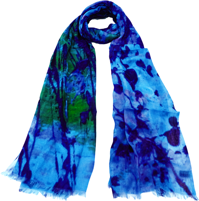 Blue Splatter Scarf - Scarf (1024x1024), Png Download