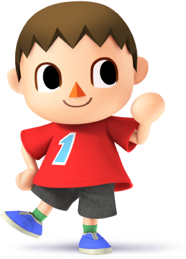[glow=brown,2,300]ooc - - Amiibo Animal Crossing Figure - Villager. (373x373), Png Download