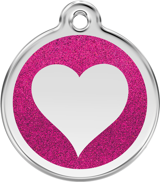 Product Codes - Red Dingo Glitter Enamel Heart Cat Id Tag - Hot Pink (1500x1500), Png Download