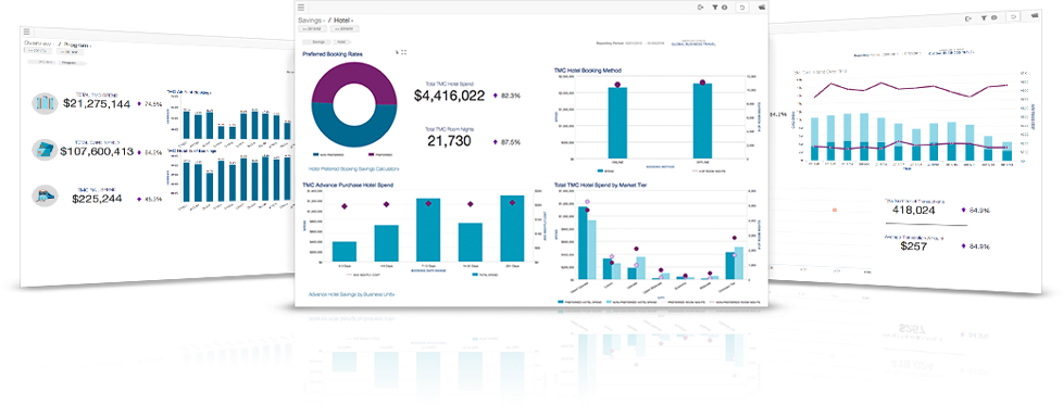 Business Travel Insights And Reporting - American Express Dashboard (978x373), Png Download