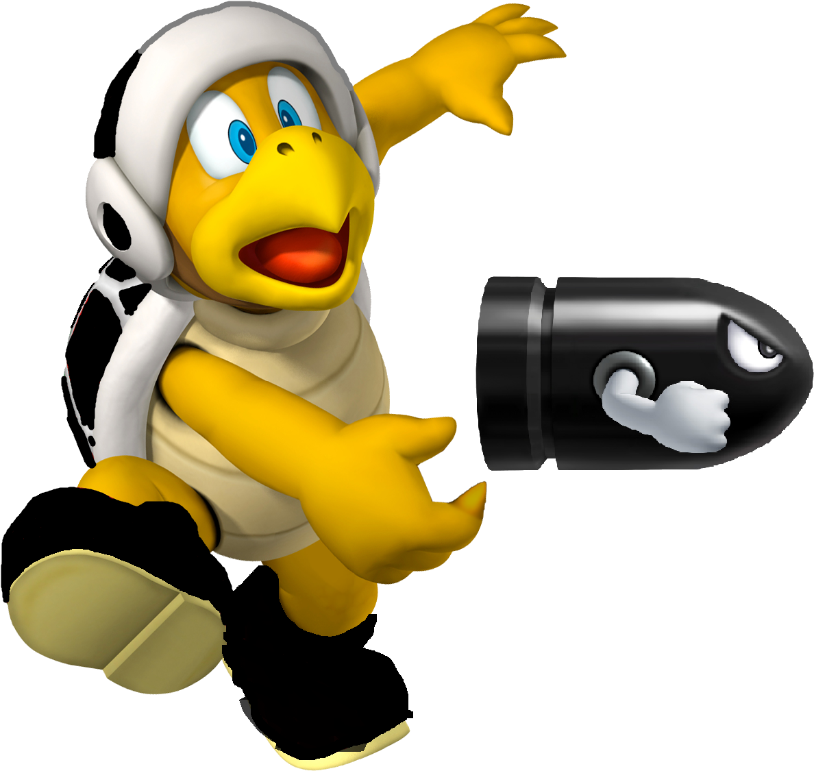 Bullet Clipart Character Nintendo - Super Mario Dry Bone Bro (1224x1180), Png Download