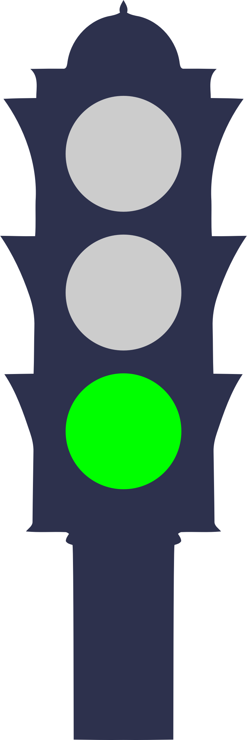 Traffic Light Green Png Clip Transparent Library - Traffic Light (802x2400), Png Download