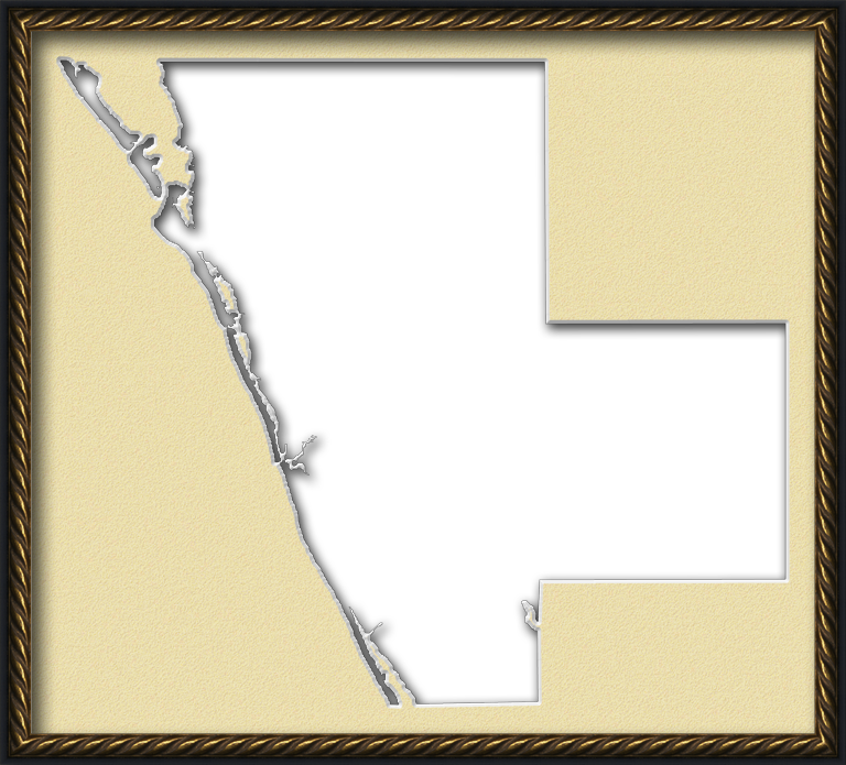 Sarasota "fancy Frame" Style - Sarasota (768x695), Png Download