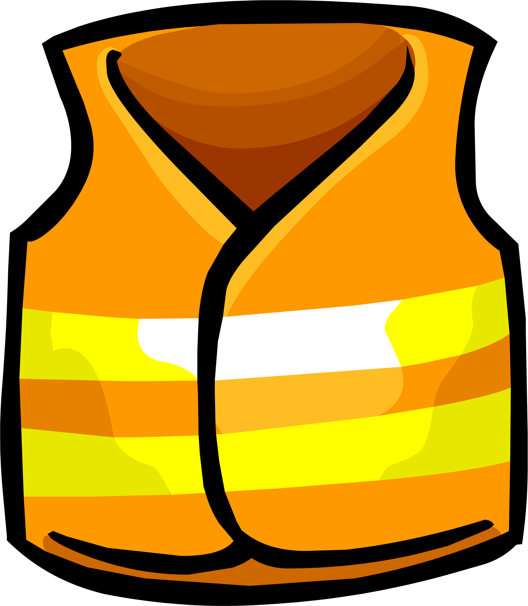 Safety Vest Clothing Icon Id 770 - Construction Vest Clipart (1691x1942), Png Download