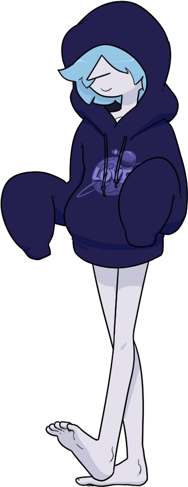 Blue Pearl In A Hoodie Steven Universe Gem, Blue Pearl, - Pearl Hoodie Steven Universe (621x1092), Png Download