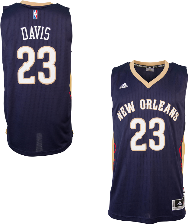 Adidas New Orleans Pelicans Anthony Davis Road Swingman - Golden State Warriors Jersey (740x740), Png Download